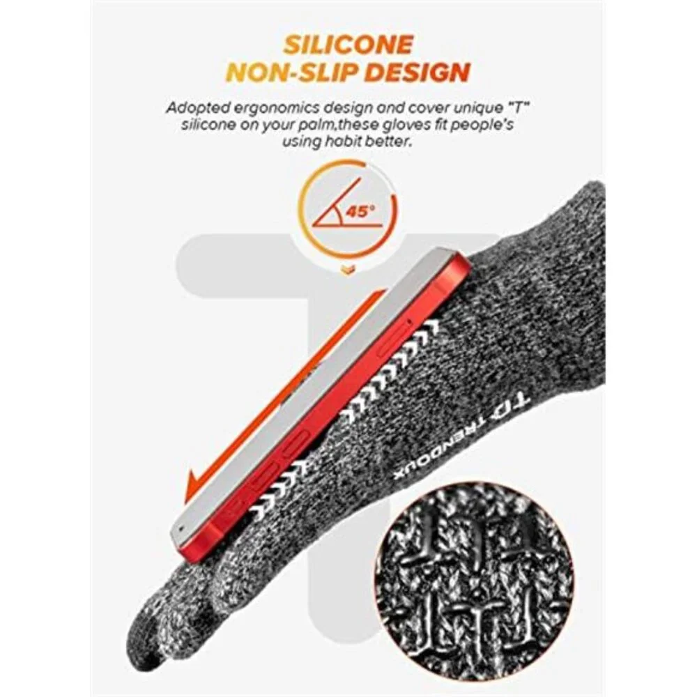 Mens Womens Winter Gloves Touchscreen Warm Knit Merino Wool Cold Weather